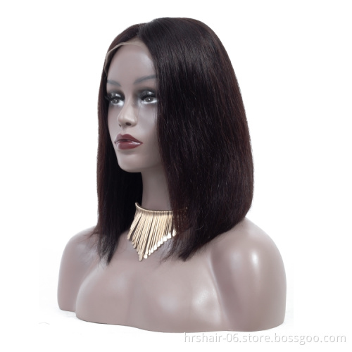 Short Bob Wig Brazilian Straight Lace Front Human Hair Wigs Remy Hair Bob Wig With Boby Hair Pre Plucked Bleached Knots